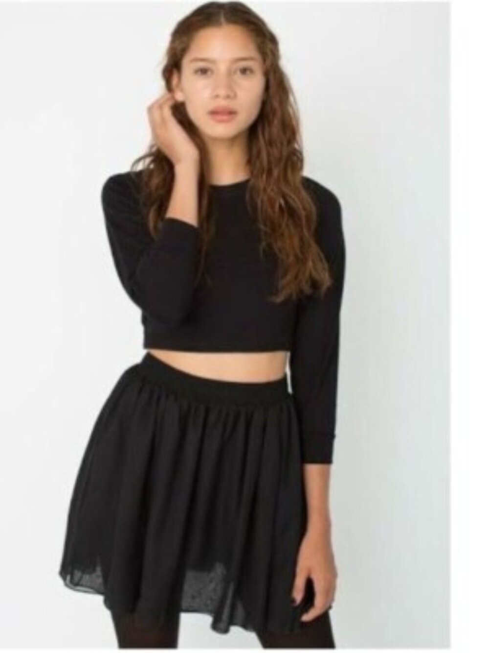 American Apparel Chiffon Mini Skirt